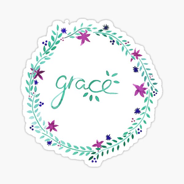 Item preview, Grace - Quote - watercolour - green designed and sold by CraftCartwright.