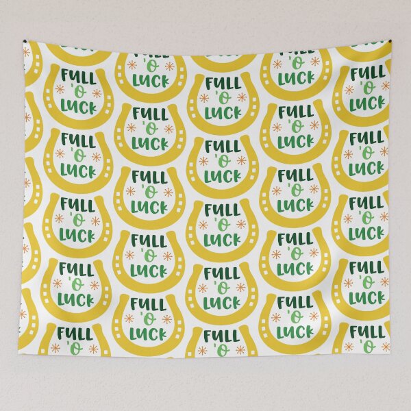 Item preview, Full o' luck, funny Patrick's day humor, quotes, jokes, banter, puns, party, ideas, yellow, pop colors, celebration, traditions designed and sold by avit1.