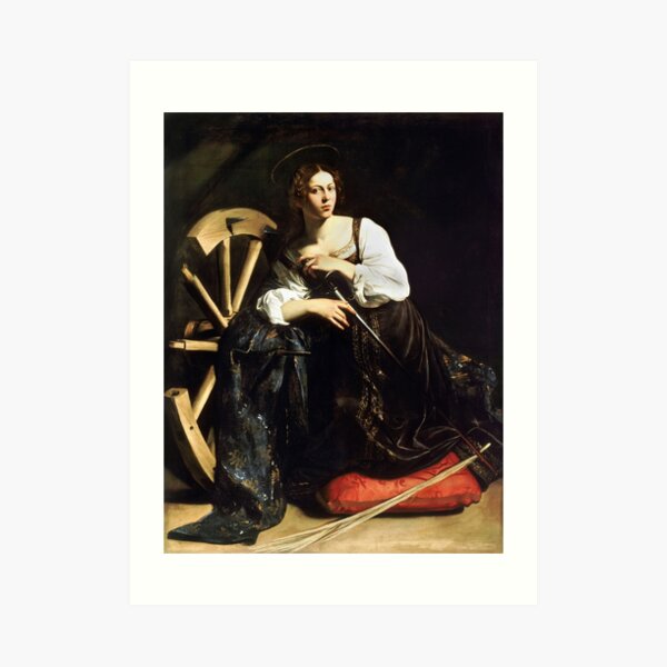 Saint Catherine of Alexandria by Caravaggio (c 1598) Art Print