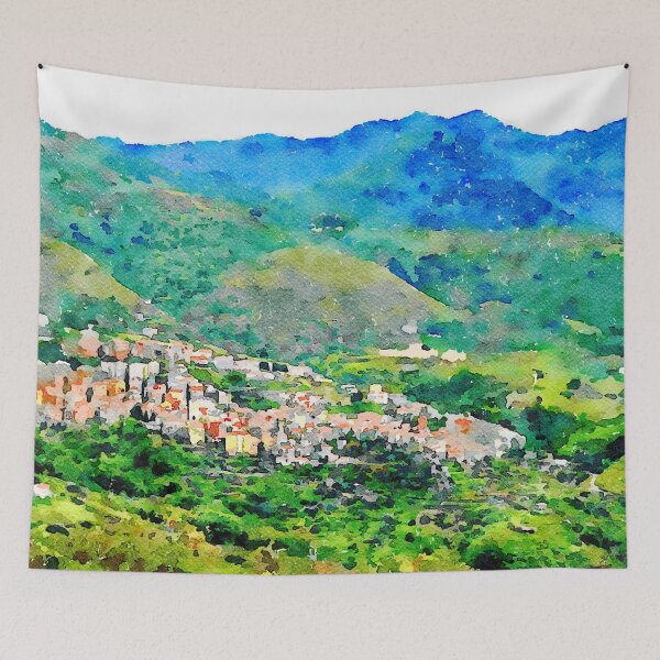 Item preview, Landscape with Verbicaro and Pollino mountain designed and sold by Giuseppe Cocco.