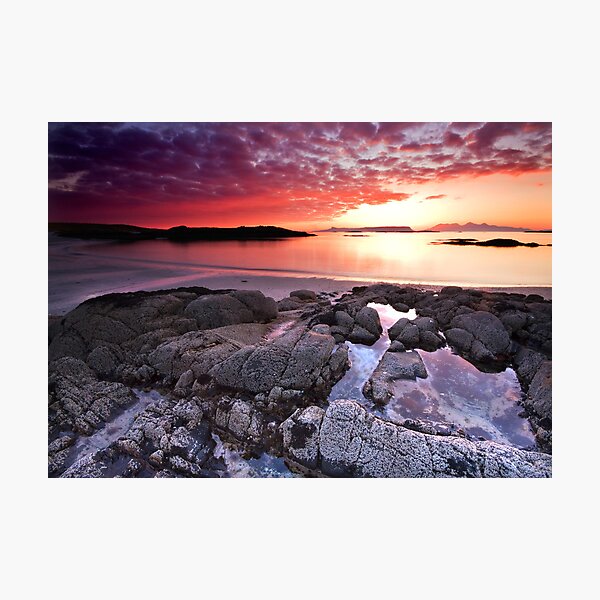 Fire in the Arisaig Sky Photographic Print
