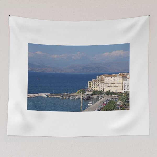 Item preview, Corfu town port summer season designed and sold by goceris.
