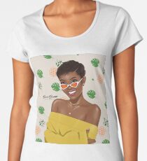 PINEAPLLES UND GELBE Frauen Premium T-Shirts