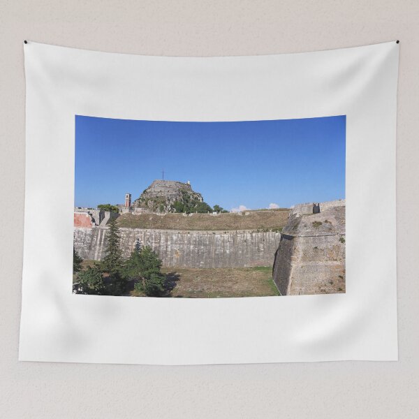 Item preview, Old fortress large stone walls Corfu town Greece designed and sold by goceris.