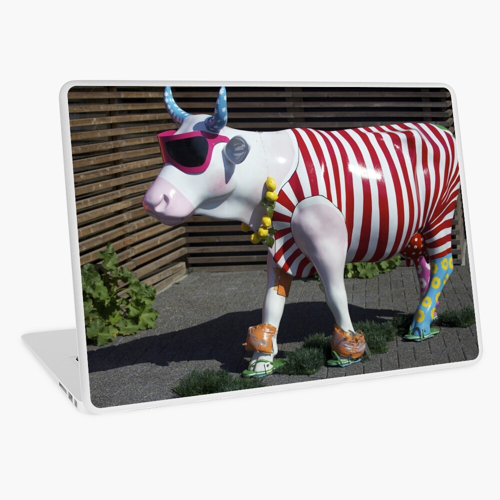 Painted Cow on Holiday - at Floriade Laptop Skin