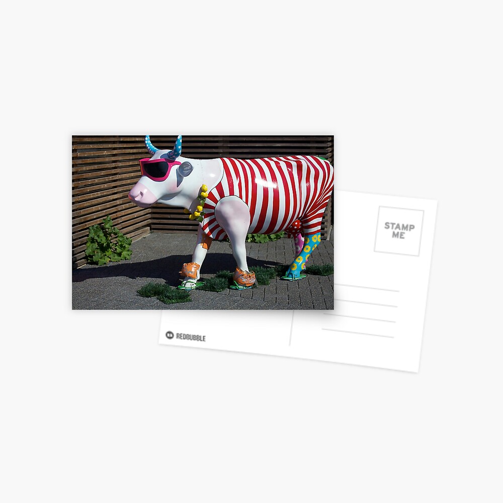 Painted Cow on Holiday - at Floriade Postcard