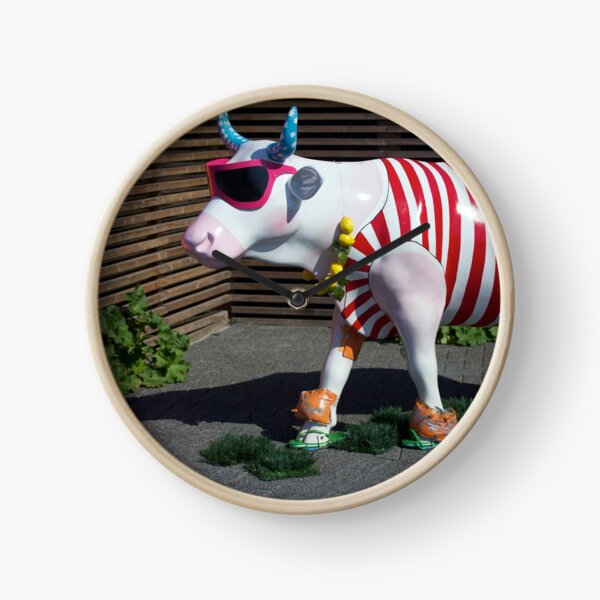 Painted Cow on Holiday - at Floriade Clock