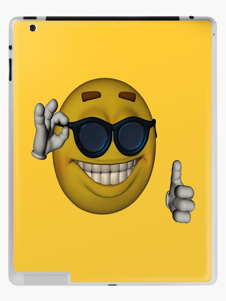 Picardia Sunglasses Thumbs Up Emoticon Meme Ipad Case Skin By Monkofyomom Redbubble - sunglasses emoji roblox