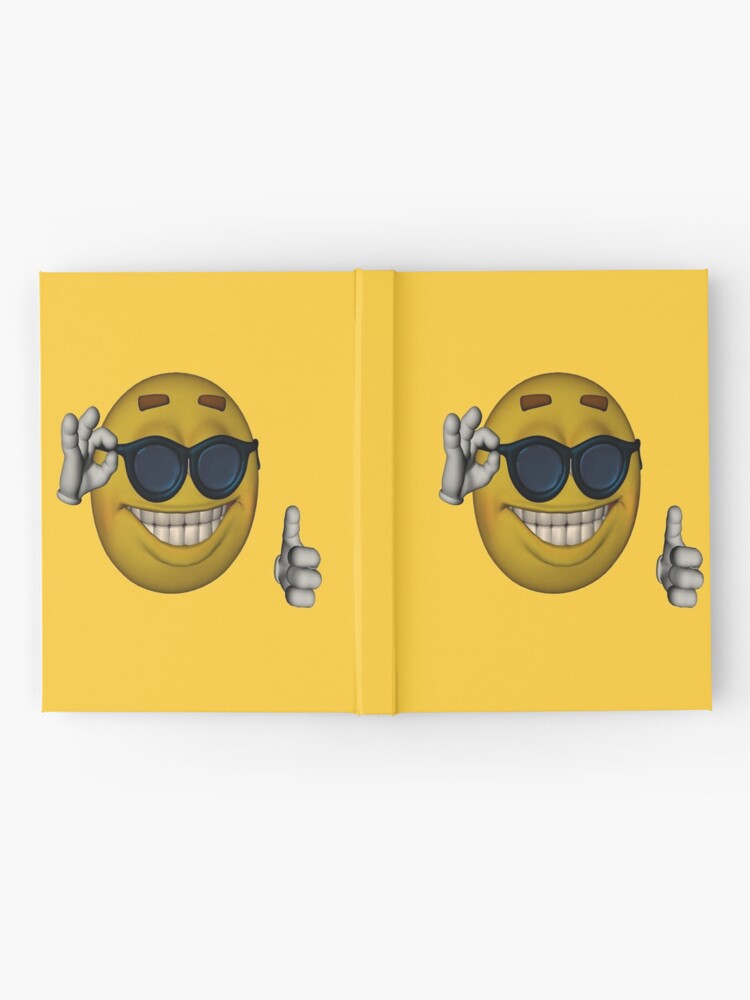 Smiley Face Sunglasses Thumbs Up Emoji Meme Face Sticker for Sale by  obviouslogic