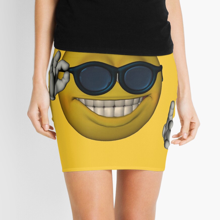 Smiley Face Sunglasses Thumbs Up Emoji Meme Face Sticker for Sale by  obviouslogic