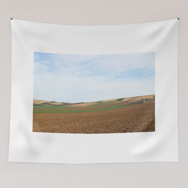 Item preview, plowed and green wheat field farmland landscape  designed and sold by goceris.