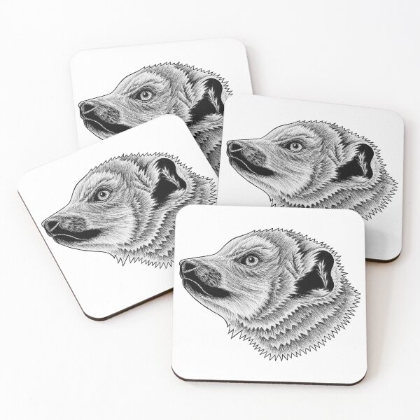Item preview, Crowned lemur - ink illustration designed and sold by LorenDowding.