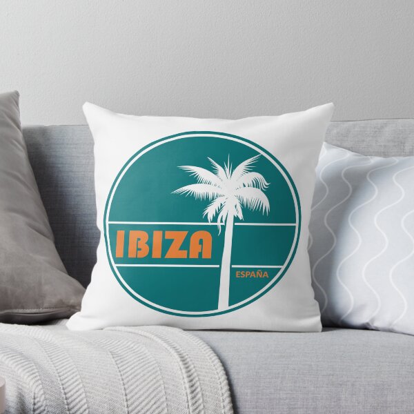 Retro Ibiza Summer Throw Pillow