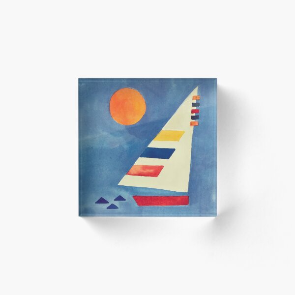 Simple Sailboat Acrylic Block