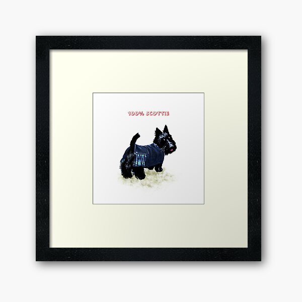 100% Scottie Framed Art Print