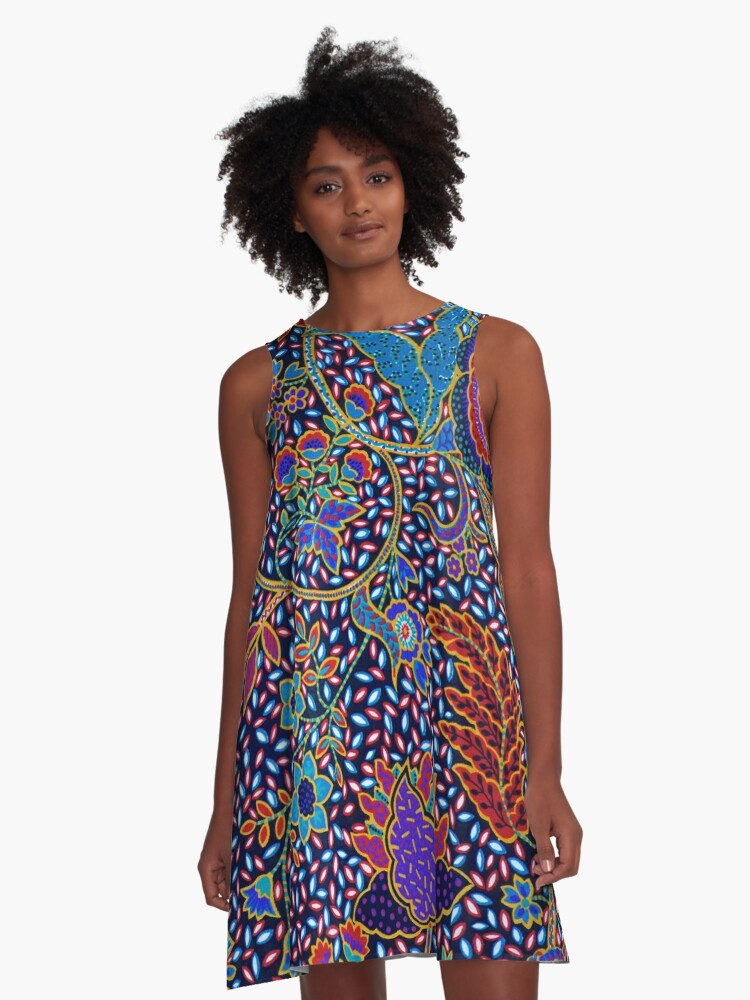 tahitian print dresses