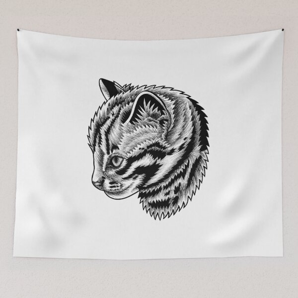 Item preview, Leopard cat kitten - ink illustration designed and sold by LorenDowding.