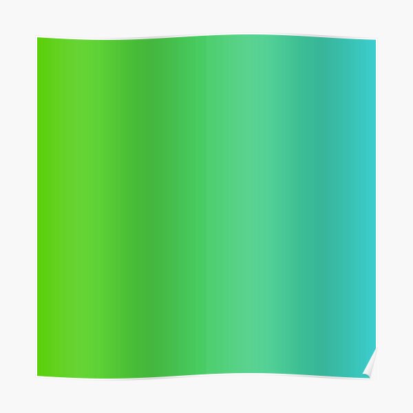 Blue-green. Poster