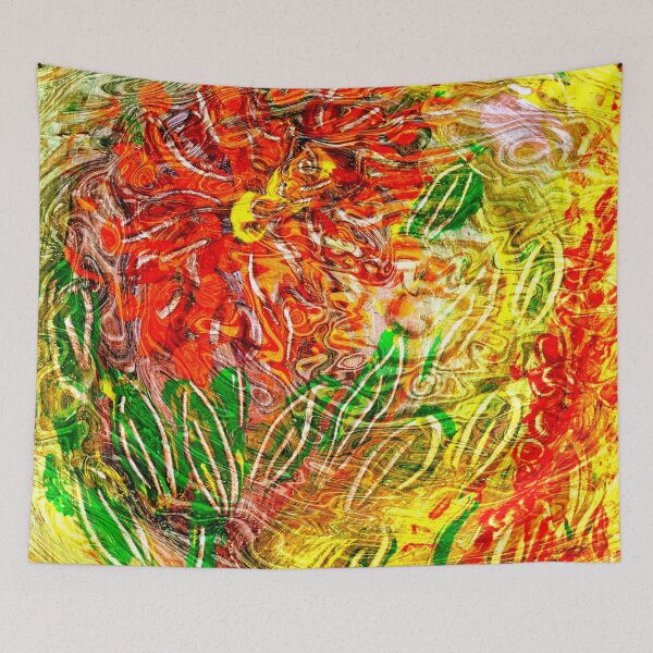 Item preview, orange flower energy abstraction designed and sold by BBS ART.
