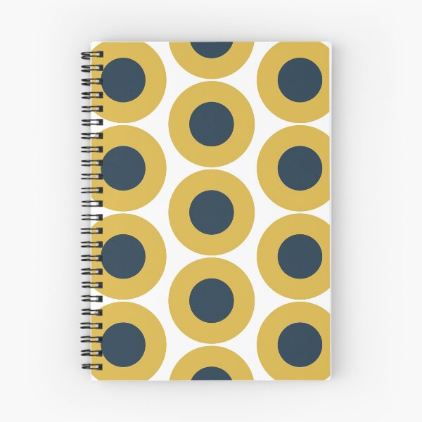 Item preview, Minimalist Light Mustard Yellow, Navy Blue, and White Double Dot Design designed and sold by kierkegaard.