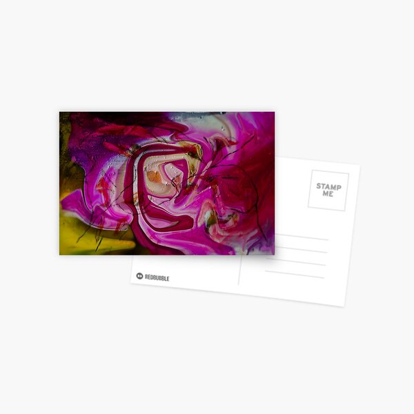swirling pink abstract shapes Postcard