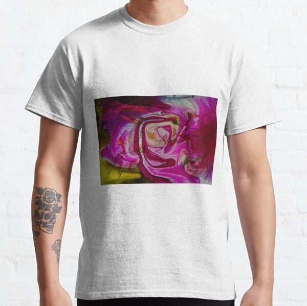 swirling pink abstract shapes Classic T-Shirt