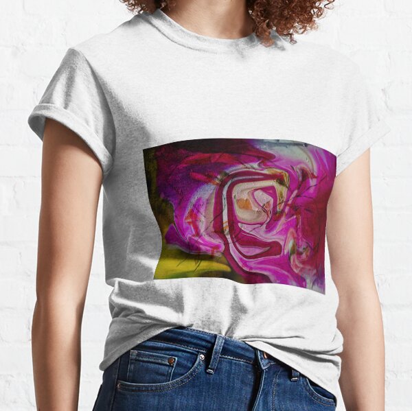 swirling pink abstract shapes Classic T-Shirt