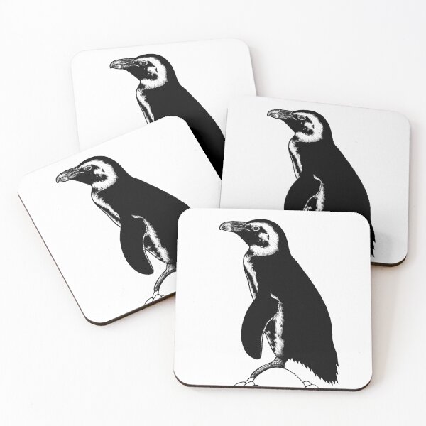 Item preview, African penguin - ink illustration designed and sold by LorenDowding.