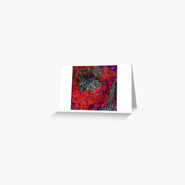 underwater blue flower art abstract Greeting Card