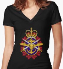 Canadian Armed Forces - Forces armées canadiennes Women's Fitted V-Neck T-Shirt