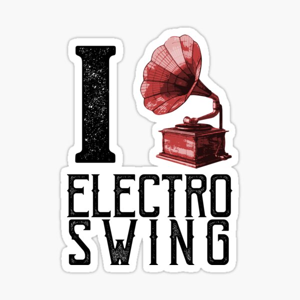 Vista previa del artículo con la obra «Amo el gramófono electro swing», diseñado y vendido por Kaamalauppias.