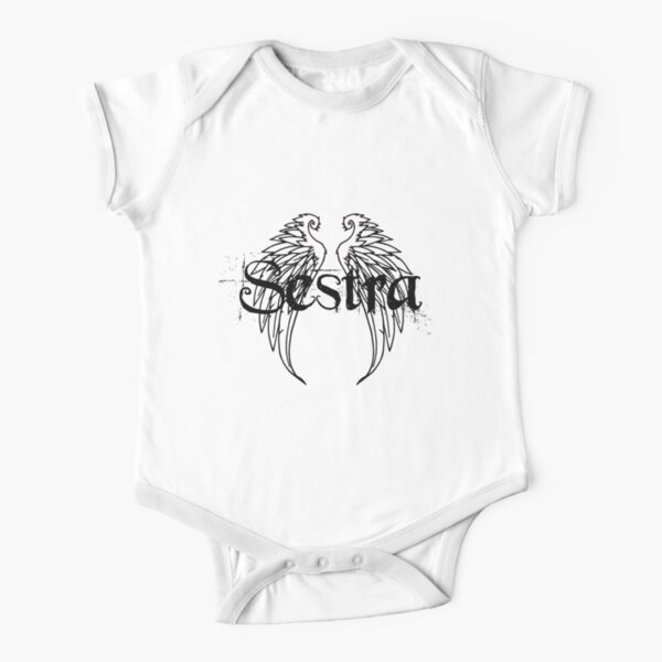 Sestra in Black Short Sleeve Baby One-Piece