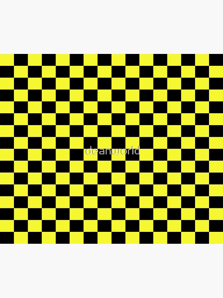 "Checkered Black and Yellow Flag" Photographic Print by deanworld
