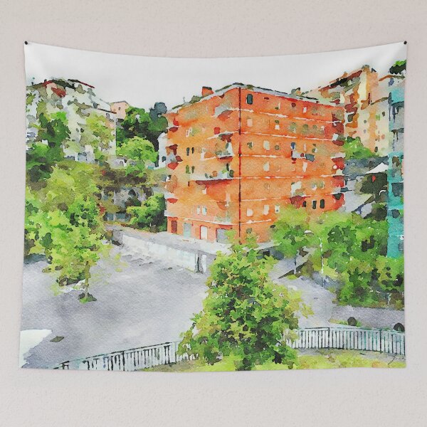 Item preview, Red buildings designed and sold by Giuseppe Cocco.