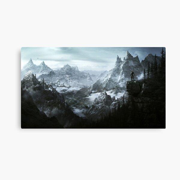 Skyrim Mountains Canvas Print