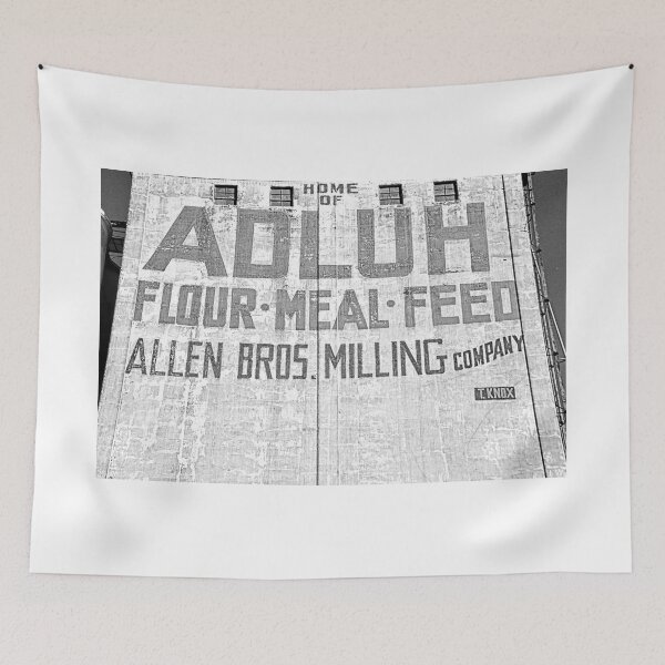 Item preview, Home Of Adluh Flour Meal Feed Mill Columbia SC Black And White designed and sold by LisaWootenPhoto.