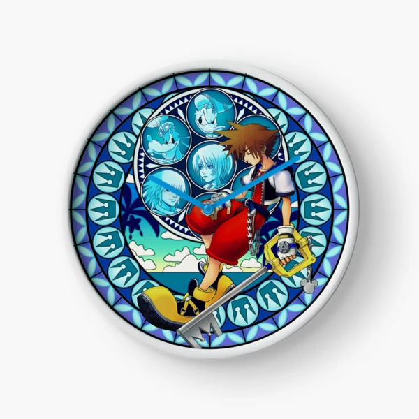 Kingdom Hearts Pattern Ver 2 Clock for Sale by MeMinch