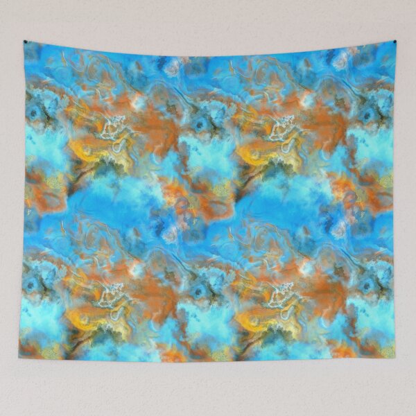 Item preview, Orange - Blue Floating Ink designed and sold by Kolinnaprint.