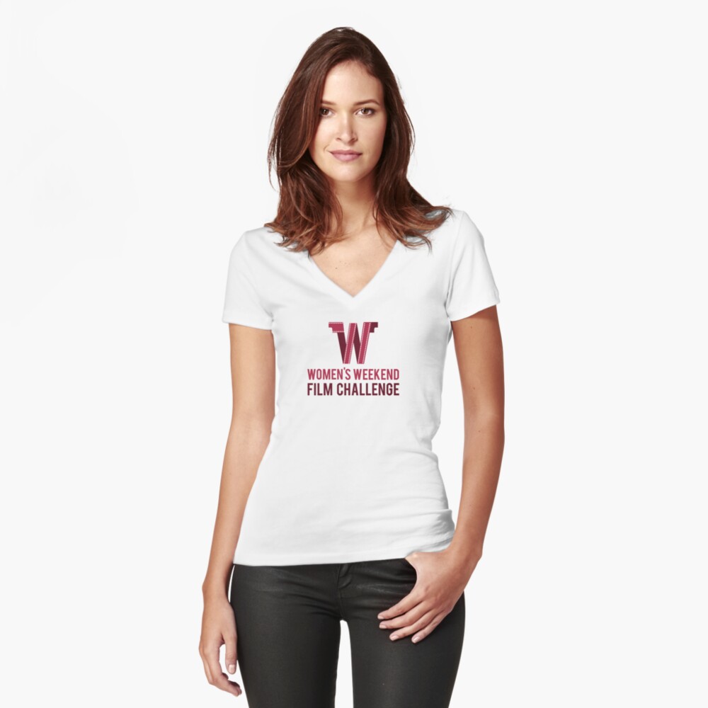Item preview, Fitted V-Neck T-Shirt designed and sold by WWFilmChallenge.