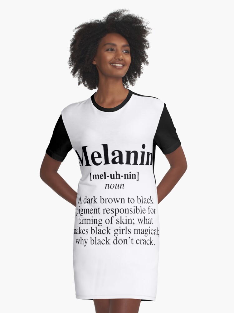 Melanin Made All Over Print T-Shirt Dress