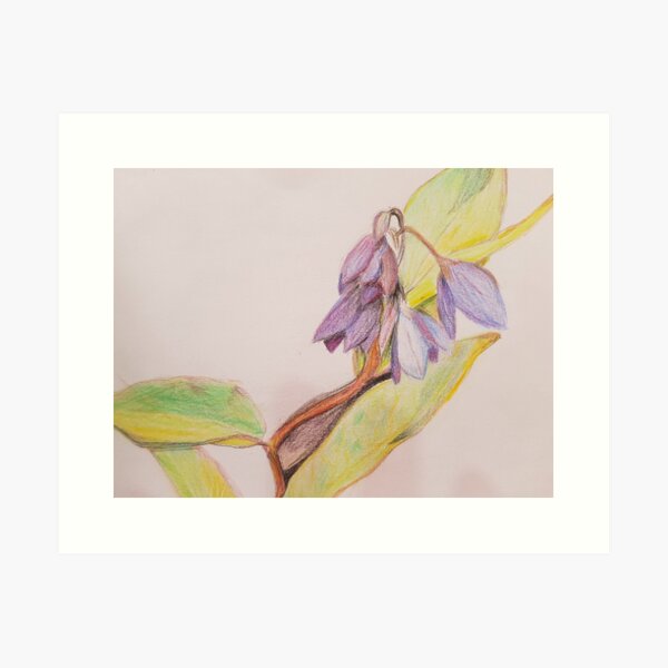 Item preview, Purple Flower Drawing designed and sold by Arty Chelle's Corner.