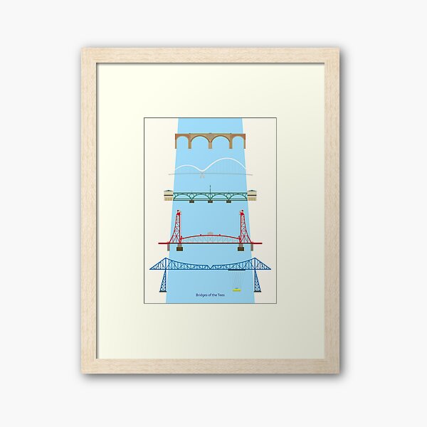 Bridges of the Tees Framed Art Print