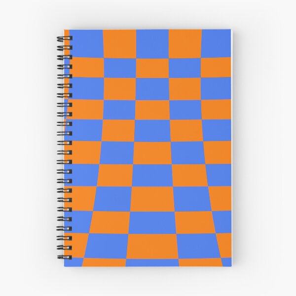 Item preview, Warped perspective coloured checker board effect grid orange and blue designed and sold by Graphics By Craig.