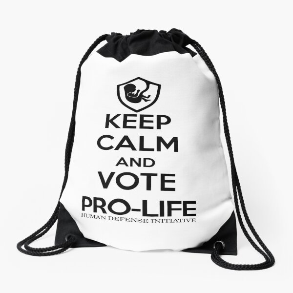 Vote Pro-life Drawstring Bag