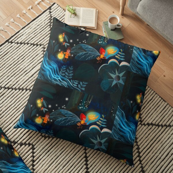 Fireflies Floor Pillow