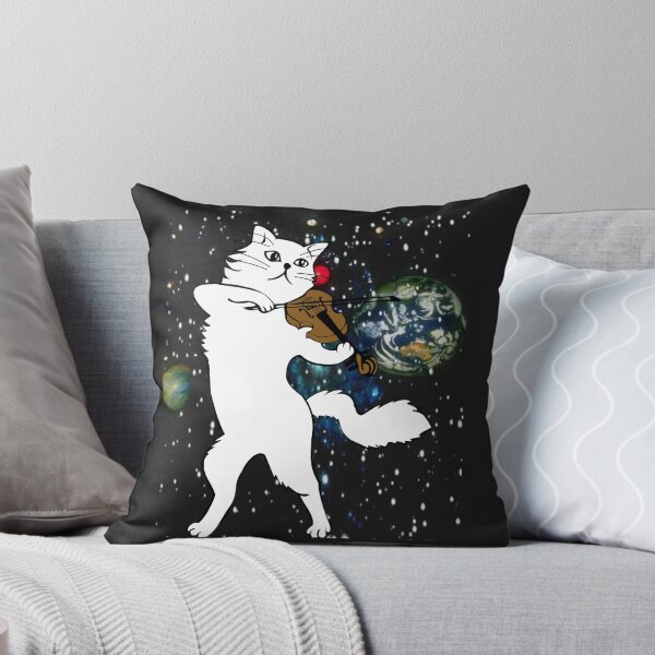 Item preview, Cat Playing Fiddle in Space designed and sold by DonnaPeaches.