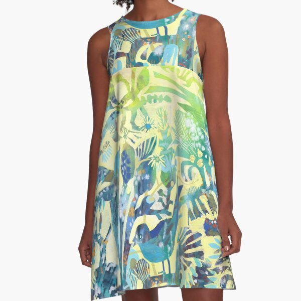 Spring birds A-Line Dress
