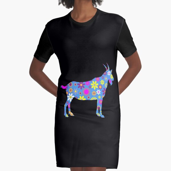 Vista previa del artículo con la obra «Diseño del patrón de la flor animal de la cabra - Ideas florales del regalo del amante lindo de la cabra», diseñado y vendido por cartba.