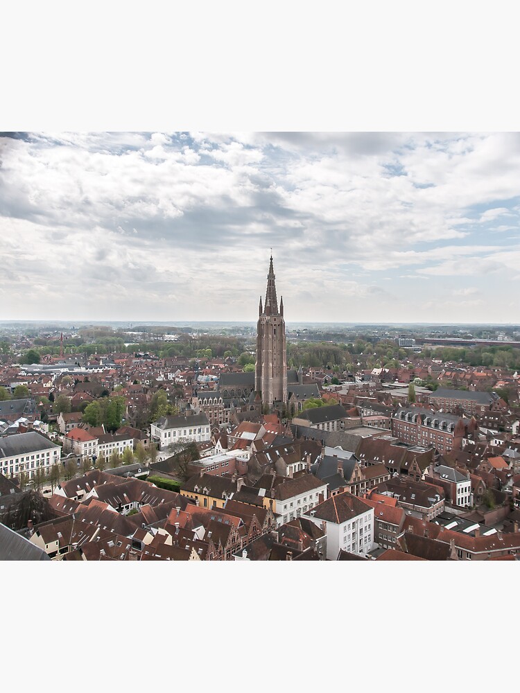 Thumbnail 3 of 3, Sticker, A great view of Church of Our Lady Bruges. designed and sold by Scooterbob.