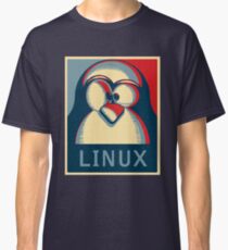 Linux tux penguin obama poster logo Classic T-Shirt